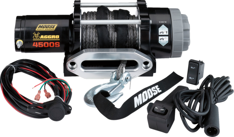 MOOSE OFFROAD - 4500 lb Winch - Synthetic Rope - 50'