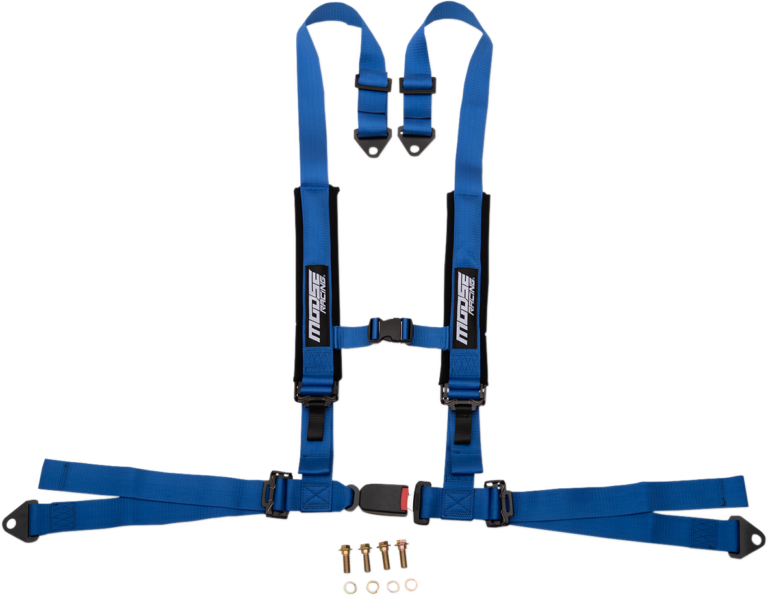 MOOSE OFFROAD - Seat Harness - 4 Point - 2x2 - Blue