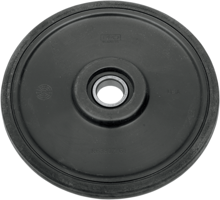 PARTS UNLIMITED - Idler Wheel with 6004-2RS Bearing - Black - 6.38" OD x 20 mm ID