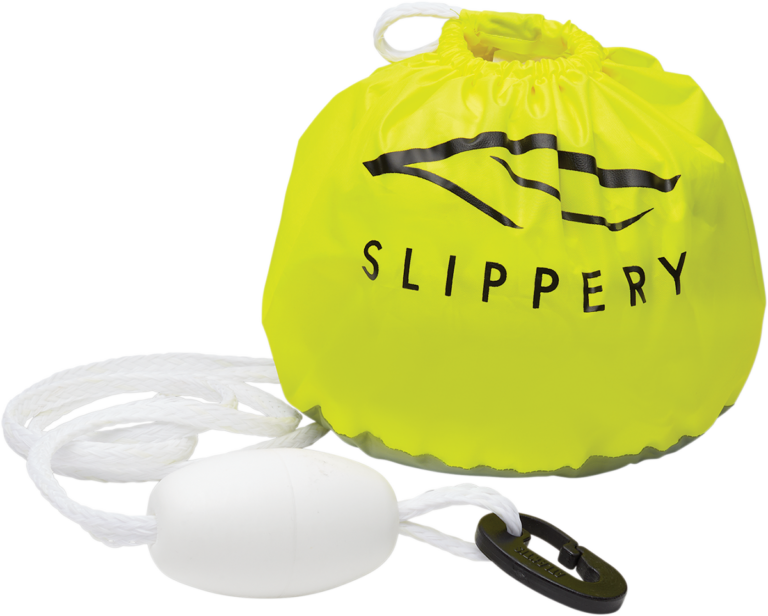 SLIPPERY - Anchor Bag with Rope/Float/Black Snap Hook - Neon Yellow