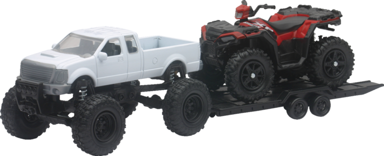 NEW RAY TOYS - Pick Up w/ Polaris Sportsman XP1000 - Black/White/Red
