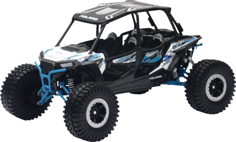 NEW RAY TOYS - Polaris RZR XP 4 Turbo EPS Rock Crawler - 1:18 Scale - White Lightning