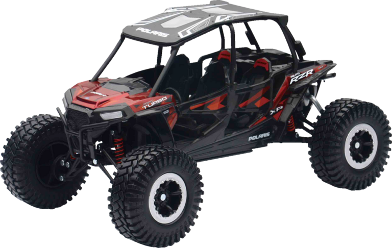 NEW RAY TOYS - Polaris RZR XP 4 Turbo EPS Rock Crawler - 1:18 Scale - Titanium Metallic