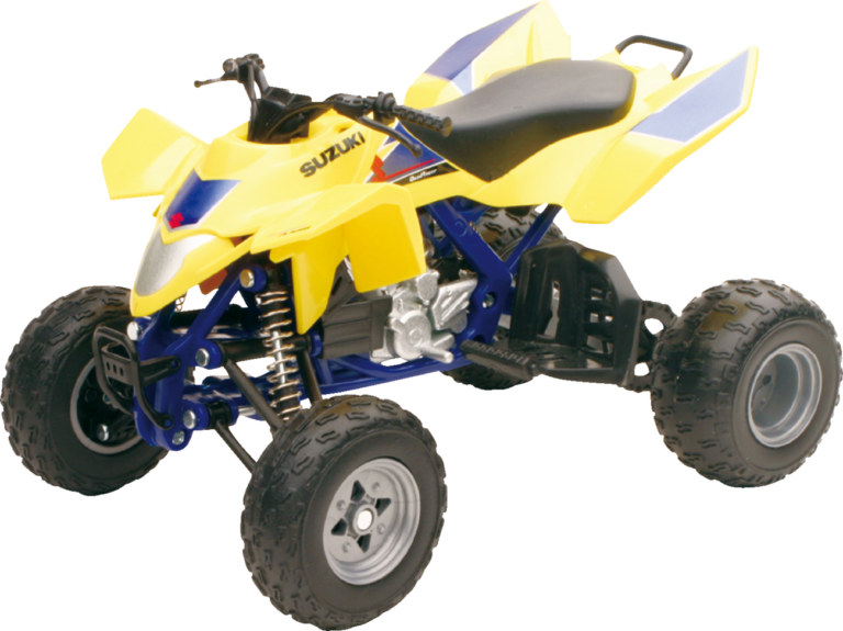 NEW RAY TOYS - Suzuki Quadracer R450 ATV - 1:12 Scale - Black/Yellow