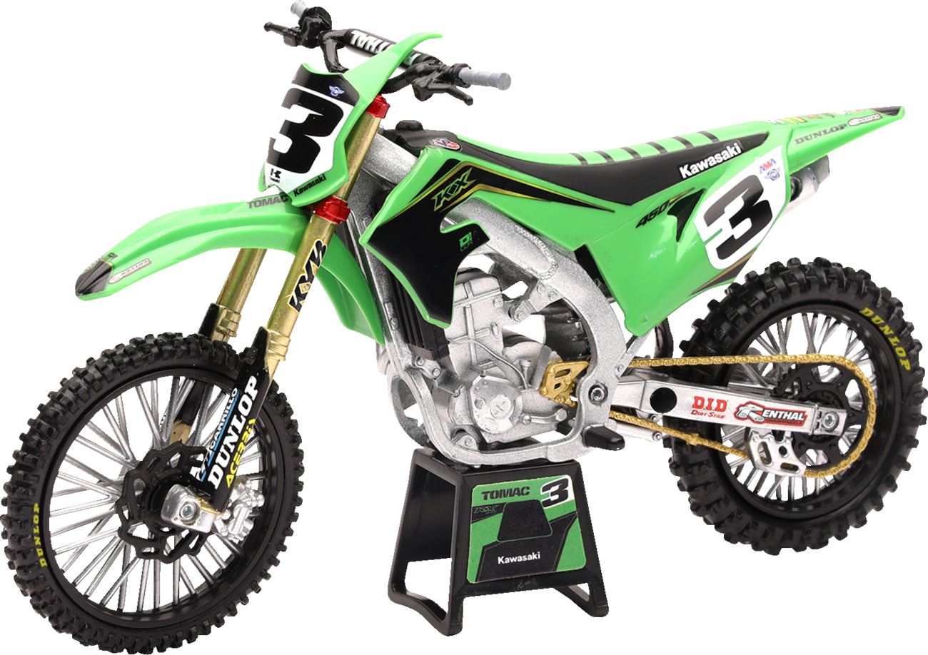 NEW RAY TOYS - Kawasaki Race Team Bike - Jason Anderson - 1:6 Scale - Green/Black - Image 2