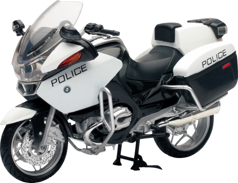 NEW RAY TOYS - BMW R1200RT-P Police Bike - 1:12 Scale - Black/White