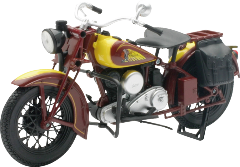 NEW RAY TOYS - 1934 Indian Sport Scout - 1:12 Scale - Red/Yellow