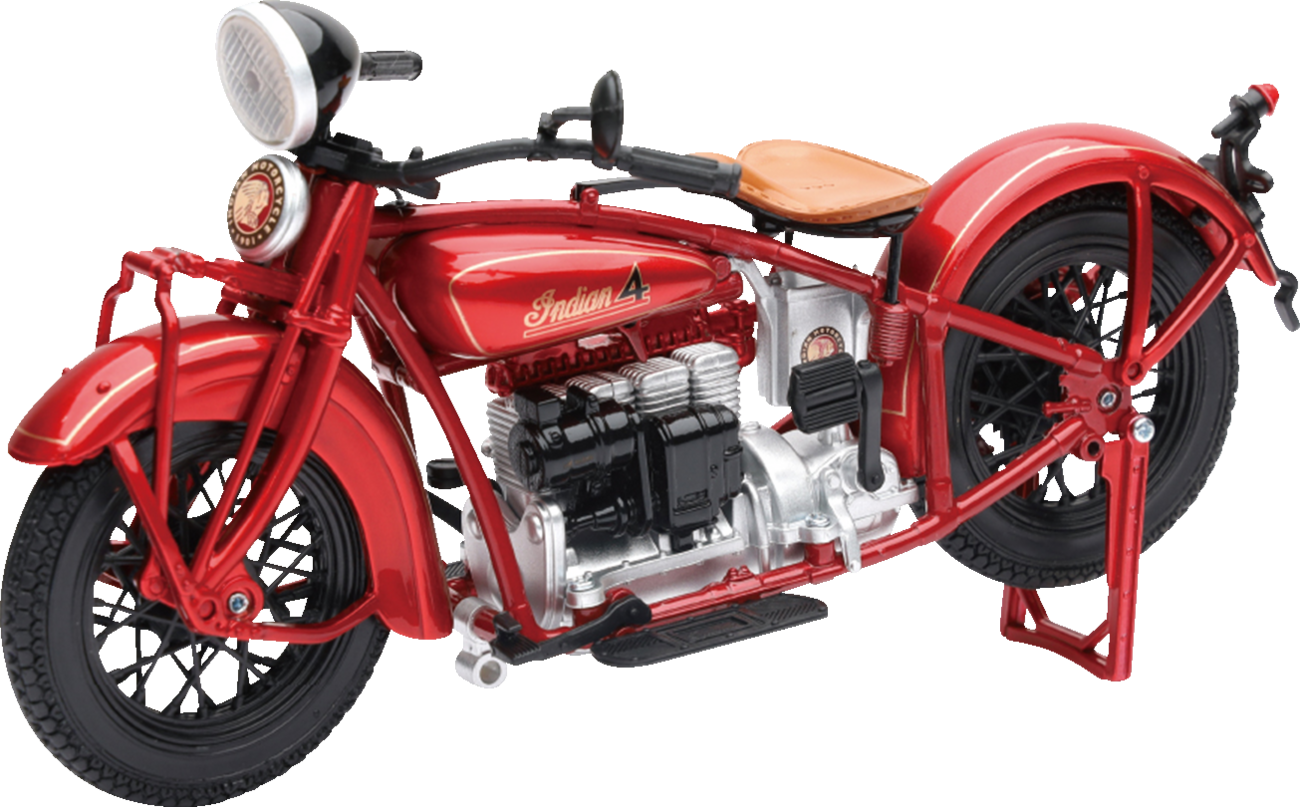 NEW RAY TOYS - 1930 Indian 4 Bike - 1:12 Scale - Red - Image 2