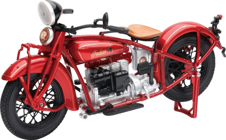 NEW RAY TOYS - 1930 Indian 4 Bike - 1:12 Scale - Red