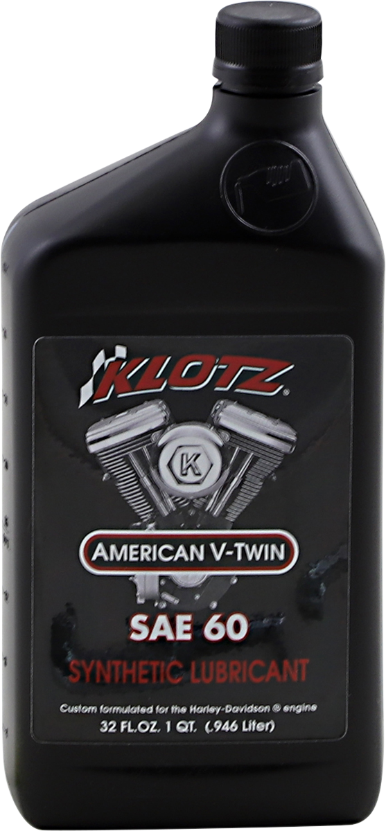 KLOTZ OIL - V Twin Synthetic Oil - 60W - 1 U.S. quart