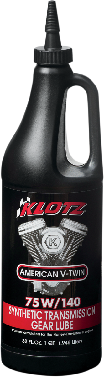 KLOTZ OIL - Big Twin Synthetic Transmission Lube - 75W-140 - 1 U.S. quart