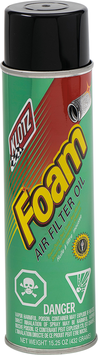 KLOTZ OIL - Foam Air Filter Oil - 15.25 oz. net wt.