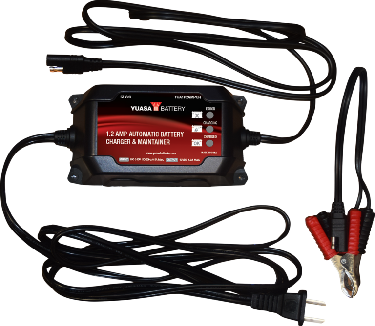 YUASA - Battery Charger/Maintainer - Automatic - 1.2 Amp/12 V