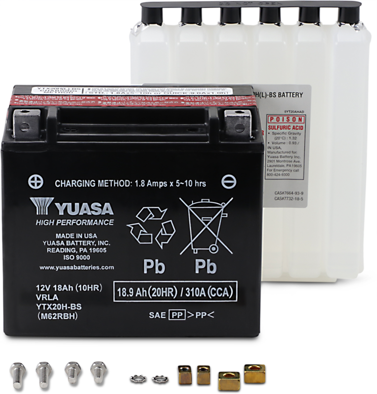 YUASA - AGM Battery - YTX20H-BS .93 L