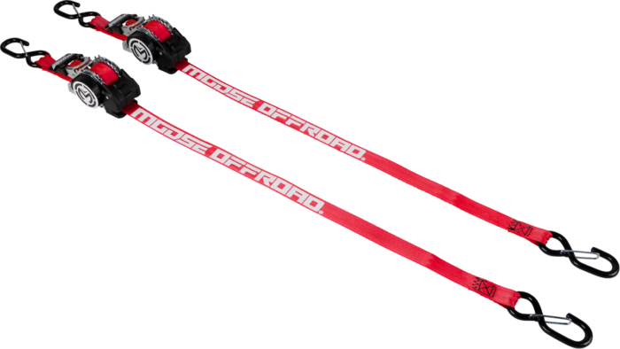 MOOSE OFFROAD - Tie Down - Retractable Ratchet - 1" x 10' - Red