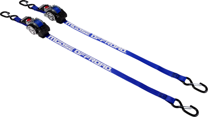 MOOSE OFFROAD - Tie Down - Retractable Ratchet - 1" x 10' - Blue
