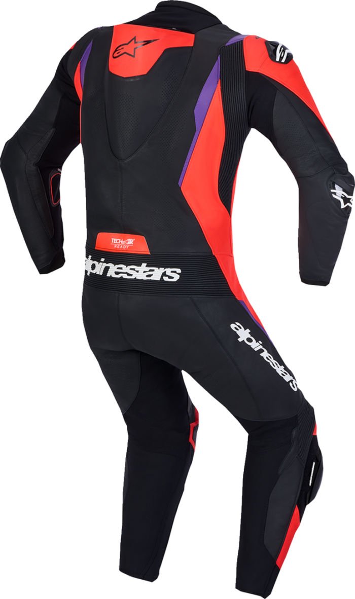 ALPINESTARS - Missile v3 1-Piece Leather Suit - Black/Red Fluo/ Purple - US 40 / EU 50