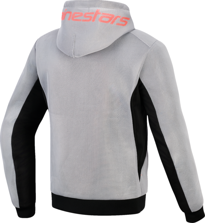 ALPINESTARS - Chrome Super Airflow Hoodie - Black/Mid Gray/Red Fluo - 4XL